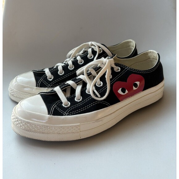 COMME DES GARCONS PLAY x CONVERSE Chuck Taylor All Star Low Top Unisex Sneakers - Picture 1 of 7